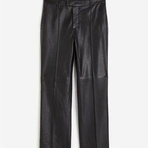SOLD - H&M Women’s Straight leg leather slit hem pants - Sz 2
